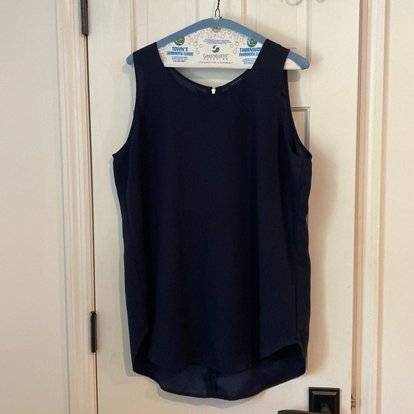 Ann Taylor Tops - Ann Taylor navy blue blouse. Size L